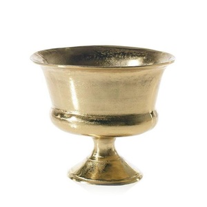 Jarrón de Metal Dorado Antiguo para Flores, Venta al por Mayor, Precio de Oferta, Centro de Mesa de Boda Hecho a Mano de Aluminio, Jarrón Dorado para Flores - Product Image 1