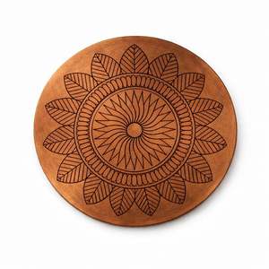 Sous-verres en aluminium très vendus Sous-verres en cuivre tournesol faits à la main Sous-verres gravés faits à la main Décoration d'intérieur unique - Product Image 4