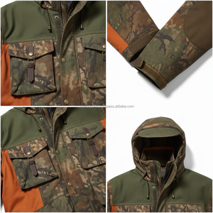 Veste tactique de chasse pour homme OEM à imprimé arbre, veste softshell à capuche pour l'extérieur en hiver, vêtements d'extérieur camouflage forestier de haute qualité - Product Image 2