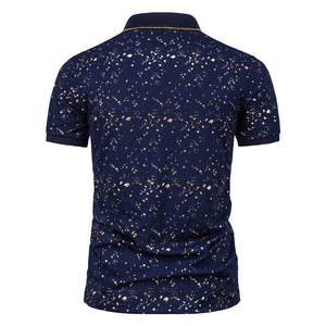 Meilleures ventes pour hommes pour polos sur mesure Design unique en coton respirant tricoté qualité décontracté imprimé Technique Plus Siz - Product Image 3