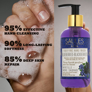 Jabón Líquido para Manos con Arándanos y Mora, Antioxidante, Fórmula Protectora para el Cuidado de la Piel, Marca Privada, OEM, Suministro Cosmético al por Mayor - Product Image 1