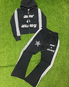 ชุดวอร์มกางเกงวอร์มผ้าฝ้ายมีฮู้ดโอเวอร์ไซส์สำหรับผู้ชายชุดวอร์มพิมพ์ลายพัฟแบบกำหนดเอง3D - Product Image 3