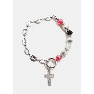 Bracciale con perline di cristallo A3shop Cross-Design Braccialetti eleganti e alla moda - Product Image 2