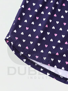 Pantalones cortos de pijama para mujer 100% algodón logotipo personalizable pegatina Color patrón diseño pantalones cortos para mujer - Product Image 4