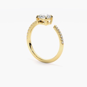 1 Ct Solitaire Lab Grown Ring in Yellow, Rose, and White Gold Available in 10k, 14K and in 18k Gold. - Product Image 1