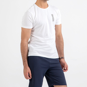 Camiseta de gimnasio con gráfico mínimo para hombre con logotipo personalizado, Camiseta deportiva para gimnasio para hombre, camisetas deportivas de secado rápido para correr, camisetas universitarias, camiseta Tmuscle Fit - Product Image 1