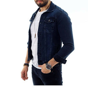 แบรนด์แฟชั่นสตรีทสไตล์สุดเท่ ผ้าเดนิมฮิปฮอปแบบฟอก แจ็คเก็ตเดนิมสั่งทำพิเศษสำหรับผู้ชาย เสื้อแจ็คเก็ตผู้ชาย - Product Image 5