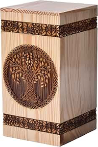 Handmade Modern Wooden Cremation <b>Urns</b> for Male and Female Decorative Funeral Burial <b>Urns</b> - Product Image 3