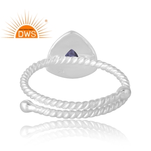 Anillo de piedras preciosas de iolita Natural de Plata de Ley 925 más vendido, joyería personalizada para mujer, regalo para ella - Product Image 3