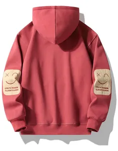 Stokta yüksek kalite moda gülen baskı streetwear kazak hoodies kazak yüksek kaliteli erkek hoodies