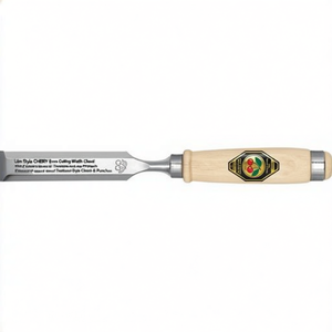 Ciseaux de menuisier style Ulm CHERRY, largeur de coupe 8 mm, avec 2 pinces en acier et manche en hêtre, ciseaux et poinçons de style traditionnel - Product Image 3