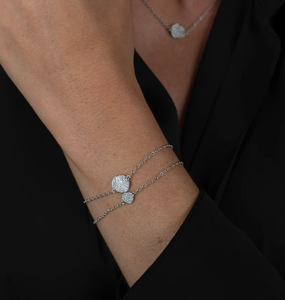 Pulsera de Cadena y Eslabones de Acero Inoxidable con Diamantes Blancos para Mujer, Joyería de Moda para Fiestas - Product Image 3