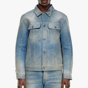 Chaquetas vaqueras para hombre de calidad superior, lo último en estilo botón, precio al por mayor, Impresión de logotipo personalizado, aceptamos chaqueta vaquera de servicio OEM - Product Image 3