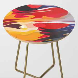 Mesa de centro de alta calidad para el hogar, mesa de madera 2022 con estampado de esmalte y soporte de latón, venta al por mayor - Product Image 5