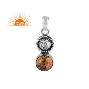 Plata de Ley oxidada de diseño hecho a mano, natural de cobre Mojave, Bumblebee, turquesa, fabricante de joyería de piedras preciosas - Product Image 1