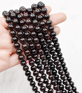 Hot Trending Reddish Brown Garnet 8mm Round <b>Beads</b> Natural Healing <b>Crystals</b> for Meditation Jewelry Making - Product Image 4