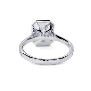 Anillo de diamante cultivado en laboratorio de corte esmeralda de 10K, joyería de diamante creada en laboratorio de 6x8mm, anillo de compromiso de claridad VS1 de Color F para ella - Product Image 4