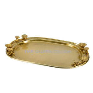 Plateaux de service en métal de conception classique Plateaux cadeaux décoratifs à base de miroir ou de métal poli de haute qualité Plateaux Design personnalisé - Product Image 5