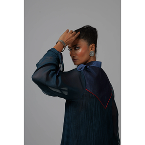 Robe Kurti en Indigo de Style Indien pour Femmes, Vêtement Ethnique à la Mode au Meilleur Prix - Product Image 5