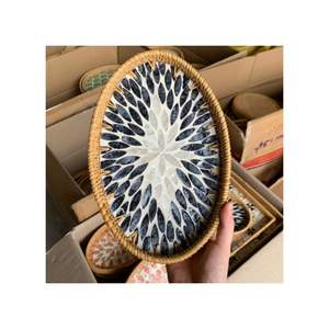 Plateau de service élégant en nacre, nouvelle arrivée, artisanat mondial - pour servir les aliments - Product Image 1