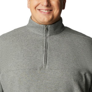 Sudadera de Manga Larga para Hombre, Fabricada en Material de Felpa de Algodón, Teñida Lisa, con Media Cremallera - Product Image 3