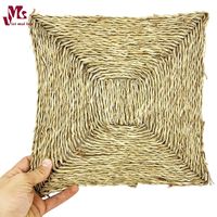 Tapis en herbe durable et écologique, tressé, pour animaux de compagnie (criceti, perroquet, lapin) – Idéal comme lit et jouet à mâcher