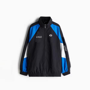 แจ็กเก็ตมีซิปไนลอนกันลมกันน้ำสำหรับทุกเพศซิปบล็อกสีเต็มรูปแบบกลางแจ้งเสื้อกีฬาลำลองสำหรับการฝึกซ้อม - Product Image 1
