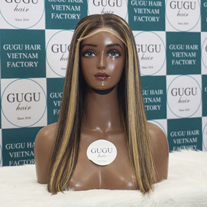 100% perruques de cheveux humains vietnamiens bruts personnalisé os droit vague profonde crépus boucles longue longueur Double dessiné vendeur direct transparent - Product Image 3