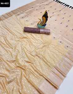 Vêtements ethniques indiens Saree en coton de soie douce avec Banarasi Zari et Meenakari Workfor mariage et Festival Wear Saree Collections - Product Image 5