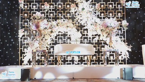 Bougie murale de scène de mariage Mehndi Sangeet avec cadre en métal Design léger pour événements de mariage asiatique - Product Image 2
