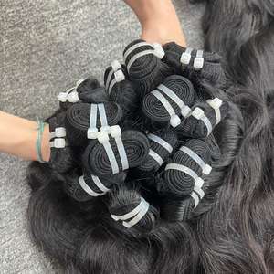 Meilleur vendeur 100% trame de cheveux humains vietnamiens vierges bruts cambodgiens couleurs personnalisées Styles naturel ondulé en gros-grande taille disponible - Product Image 3