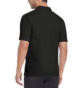 Chemises polo pour hommes grandes tailles, respirantes, séchage rapide, anti-boulochage, écologiques, motif uni, impression par sublimation, manches courtes - Product Image 3