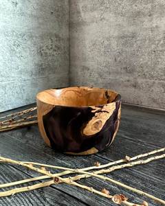 Most Selling Product Resin Designer Serving <b>Bowl</b> Home Hotel Restaurant Usage Food Wooden <b>Deep</b> <b>Bowl</b> Resin Finishing - Product Image 4