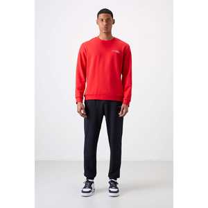 Ensemble de survêtement décontracté pour homme en coton bleu marine Fiesta, épais, doux, texturé, coupe confortable avec design brodé - 85254 - Product Image 4