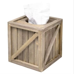 Boîte à mouchoirs en bois de bambou de meilleure qualité Table basse de salon personnalisée avec tiroir Accessoire décoratif de cuisine - Product Image 2