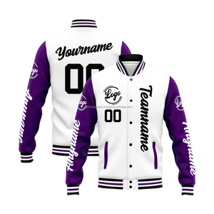 Veste universitaire personnalisée MCACVJ08 Manches en laine brodées Col montant Logo avant Respirant Coupe-vent pour les équipes scolaires - Product Image 1