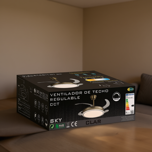 Ventilador de Techo LED con CCT Ajustable de 107 cm con Detalles en Cuero - Product Image 3