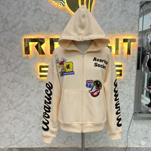 Cómodo tamaño personalizado impreso más demandado Cremallera Sudadera con capucha Puff Impreso hecho en fábrica precio barato sudaderas con capucha para hombres - Product Image 6