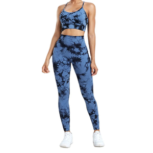Nuevo Conjunto personalizado de mallas de Yoga para mujer, conjuntos de Fitness para gimnasio, ropa deportiva de 2 piezas para mujer, Top corto de Yoga con frente torcido, Sujetador deportivo y pantalones cortos - Product Image 4