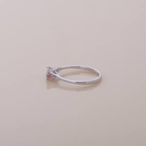 IGI Certified Pear Cut Pink Lab Grown Diamond Solitaire Engagement-Wedding Ring <b>Solid</b> 925 Sterling <b>Silver</b> Rhodium Plated Prong - Product Image 2