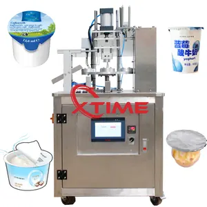 Machine de scellage de Film de tasse en plastique Semi-automatique de la CE Offre Spéciale, Machine d'emballage de Film de tasse de crème glacée de yaourt