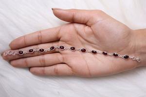 Plata de Ley 925 hecha a mano piedra preciosa granate Spinner pulsera joyería 925 piedra sólida estilo bohemio diseñador joyería de la mejor calidad - Product Image 4