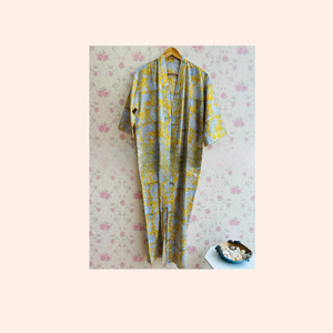 Kimono unisexe long en coton, robe de chambre à imprimé floral, cadeau pour demoiselle d'honneur, cadeau pour l'été et l'hiver, cadeau pour elle - Product Image 3