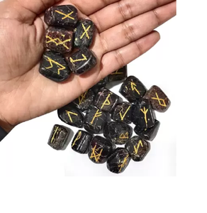 โกเมนหินรูนคริสตัลแบบคว่ำหินพลังงาน wicca ธรรมชาติสำหรับการทำนายและสัญชาตญาณการป้องกันการทำสมาธิแบบไวกิ้ง - Product Image 5