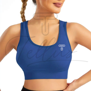 Soutien-gorge de sport pour femmes grande taille respirant, best-seller, avec logo sur le devant, design dos nu, soutien moyen - Nouveauté - Product Image 3
