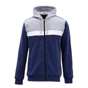Top haute qualité en gros impression personnalisée broderie hommes fermeture éclair à capuche pantalons de survêtement jogging survêtements contraste couleur OEM - Product Image 3