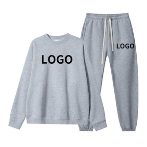 Conjunto Deportivo de 2 Piezas de Alta Calidad 2026, 100% Algodón Felpa, Estilo Urbano Unisex, Cuello Redondo, Sudadera y Pantalones para Correr, Secado Rápido y Transpirable - Product Image 2