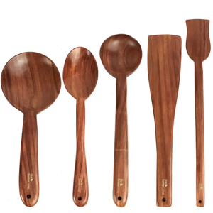 Couverts en bois écologiques fourchette cuillère couteau vaisselle meilleure qualité biodégradable serveur de salade de haute qualité 3 pièces ensembles - Product Image 6