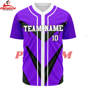 Nueva camiseta de béisbol popular, jersey con botones, diseñador personalizado, malla de poliéster impresa, uniforme de Jersey de béisbol y softbol de secado rápido - Product Image 3