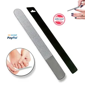 Diamond Nail Files 6.0" Professional Metal Nail File Double Sided stainless steel Fingernail File Nail Tools